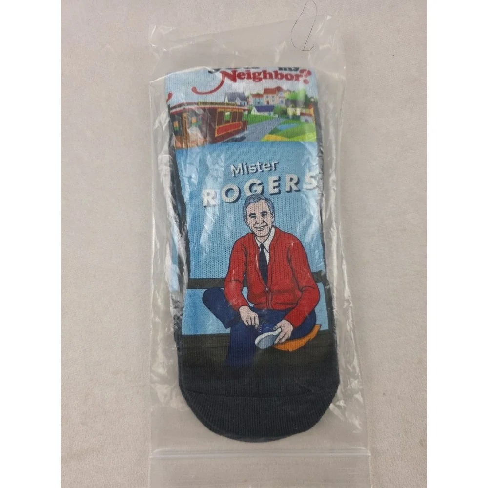 Good Luck Sock x Mister Rogers' Neighborhood‎ Socks Size 8-13 Black/Blue